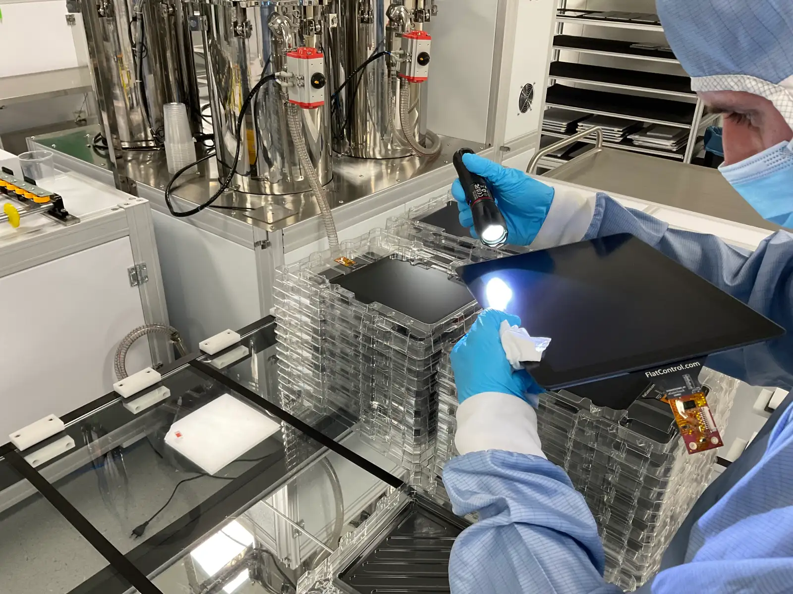 Optically bonded display front assembly