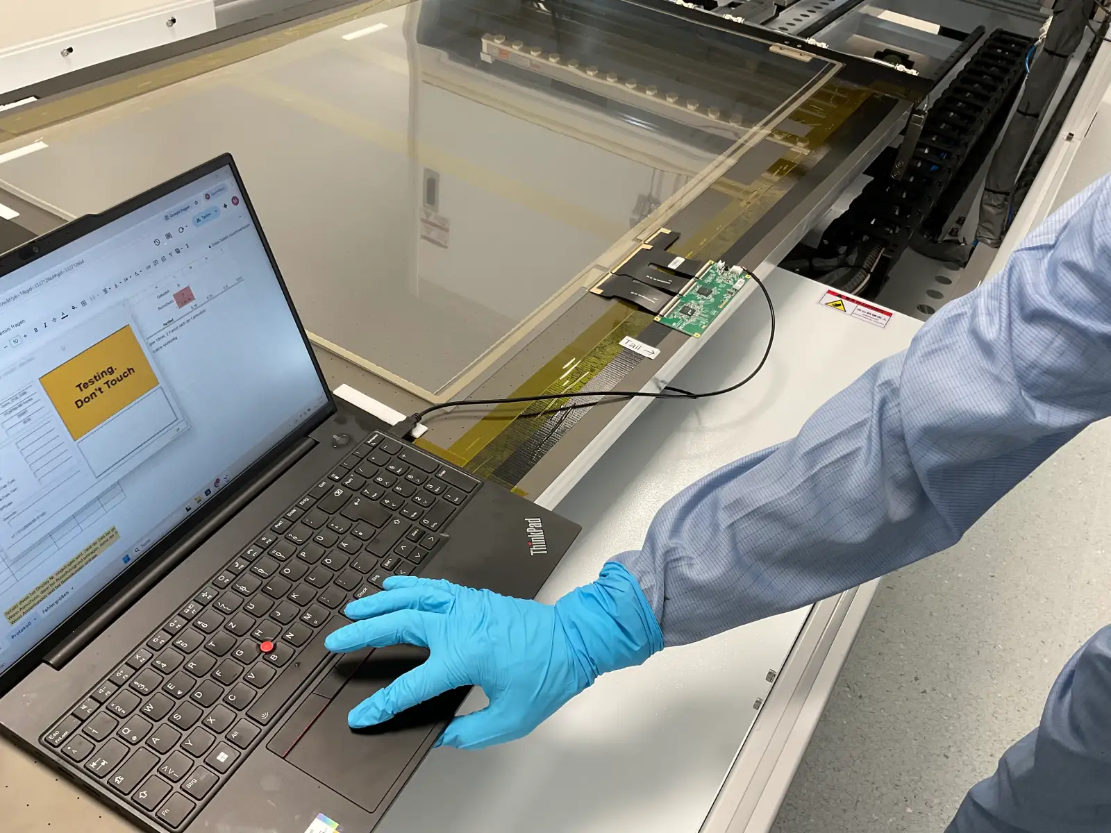Integrated display for an industrial application